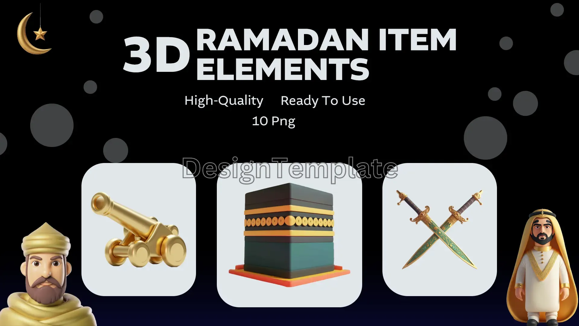 Ramadan Rituals 3D Ramadan Item Elements Pack